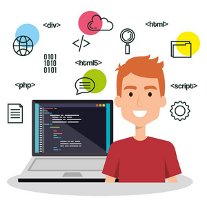 软件语言程序员头像 计算机软件开发的视觉符号与职业标识